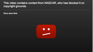 YouTube Determines That NASCAR Does Not Have A Copyright On Everything It Claims To Have Copyrighted